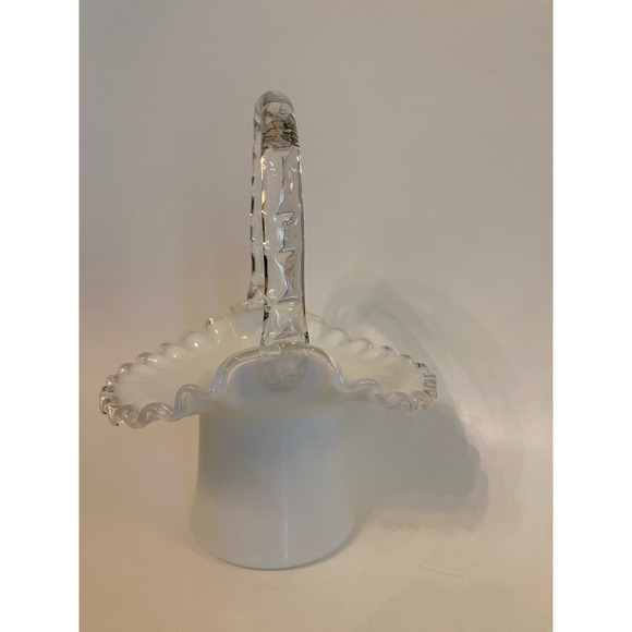 Fenton Silver Crest Ruffled Basket - Picture 4 of 11